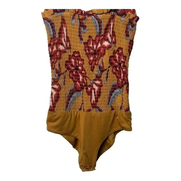 1620. HOUSE OF HARLOW‎ X REVOLVE SPAGHETTI STRAPS BODYSUIT FLORAL PATTERN SZ XXS - Picture 5 of 11